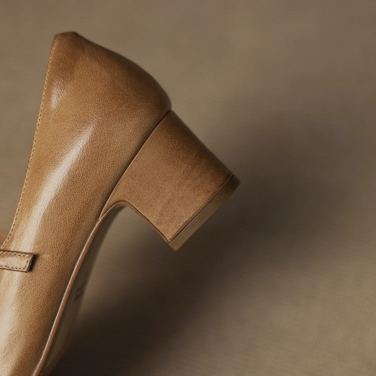 Womens Pumps Genuine Leather Classic Fit
