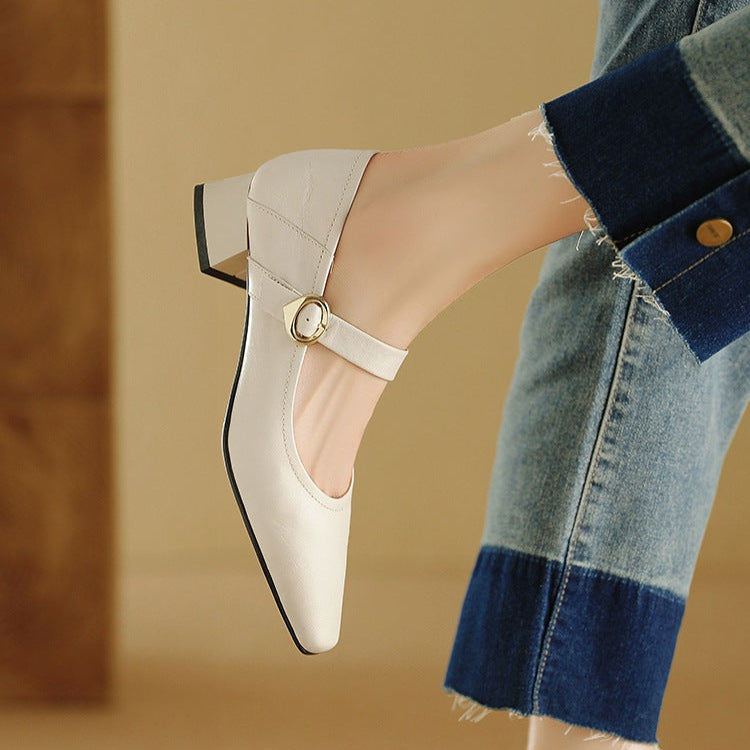 Womens Heels Genuine Leather Classic Fit