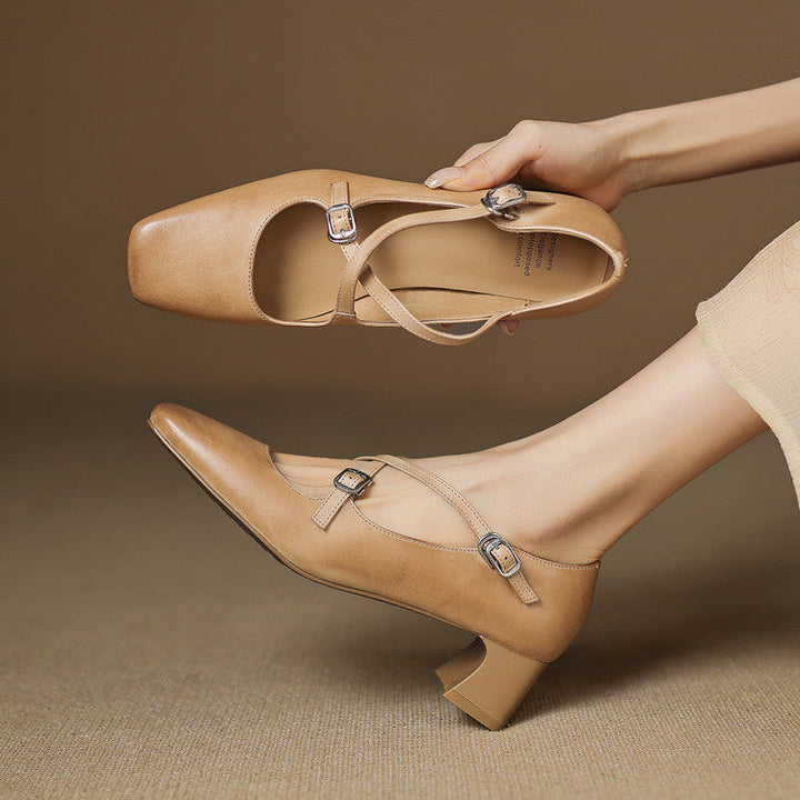 Womens Leather Heels Genuine Leather Classic Fit