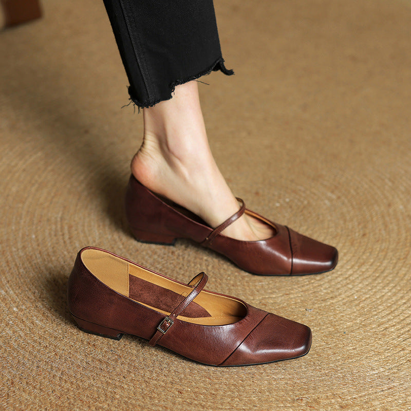 Womens Genuine Leather Pumps Classic Fit - BritishMode