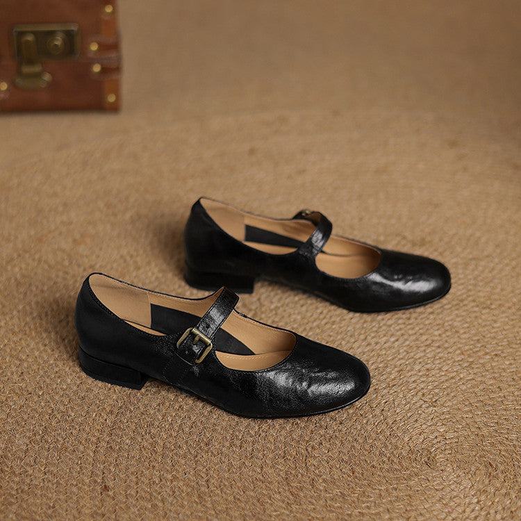 Womens Genuine Leather Shoes Classic Fit