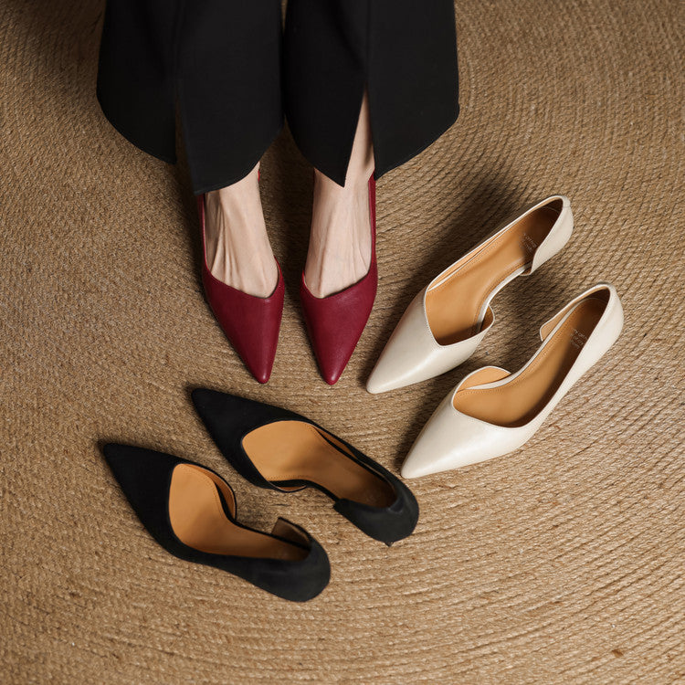 Womens Heels Genuine Leather Classic Fit