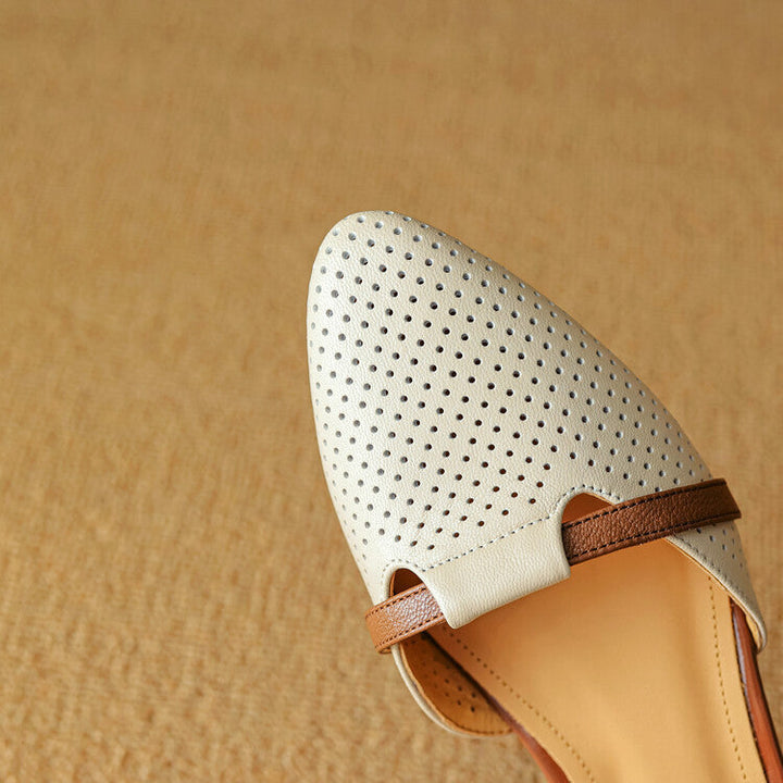 Womens Genuine Leather Heels Classic Fit
