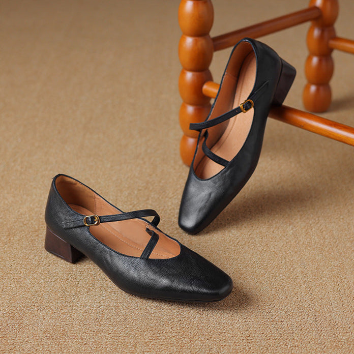 Womens Heels Genuine Leather Classic Fit