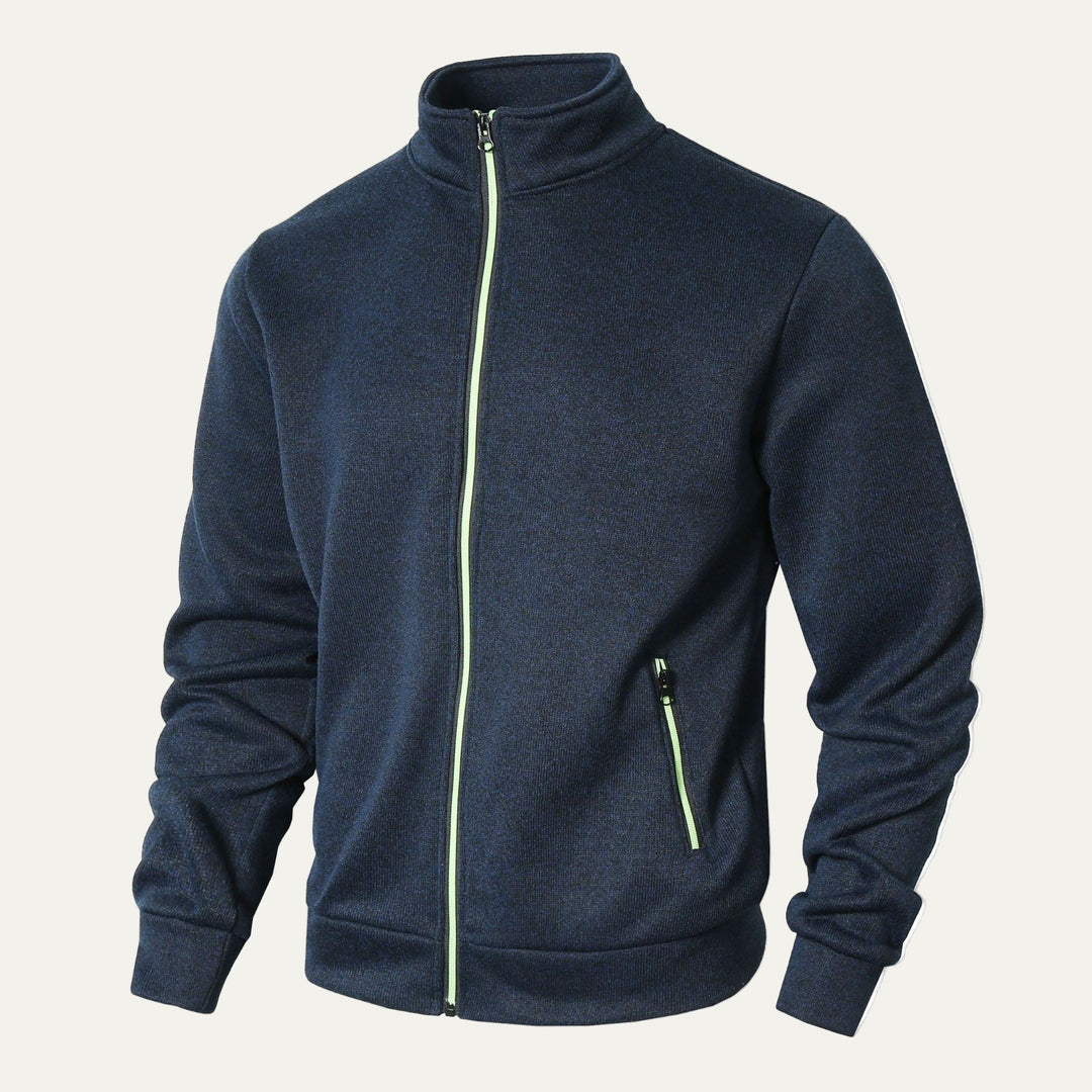 Mens Track Jacket Stand Collar Contrast Zipper