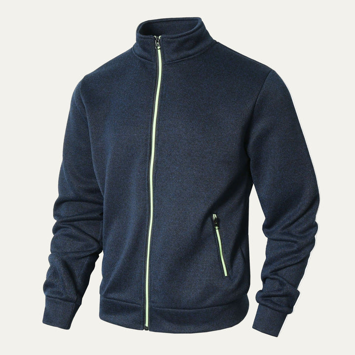 Mens Track Jacket Stand Collar Contrast Zipper