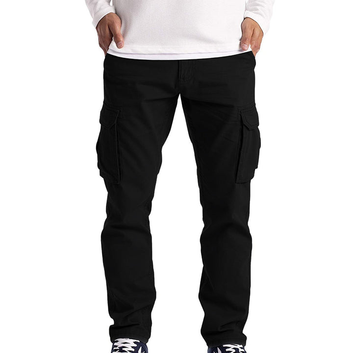 Mens Cargo Trousers Cotton -Stretch Relaxed Fit