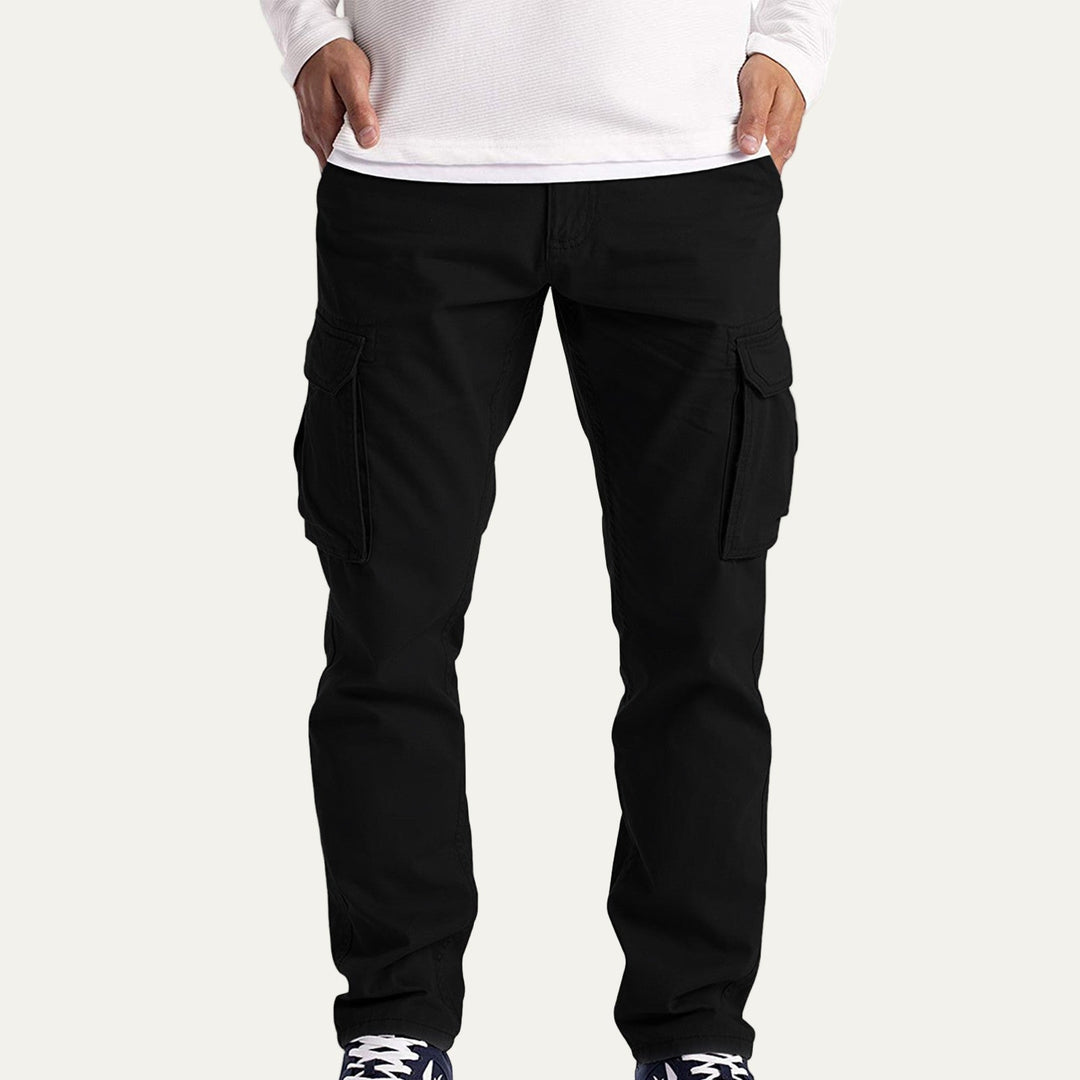 Mens Cargo Pants Relaxed Fit with Utility Flap Pockets