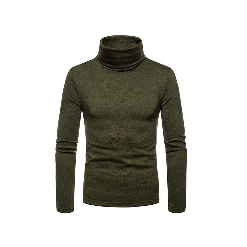 Mens Turtleneck Top Soft Knit Form Fitting