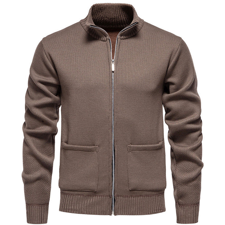 Unisex Full-Length Zip-Up Cardigan with Pockets