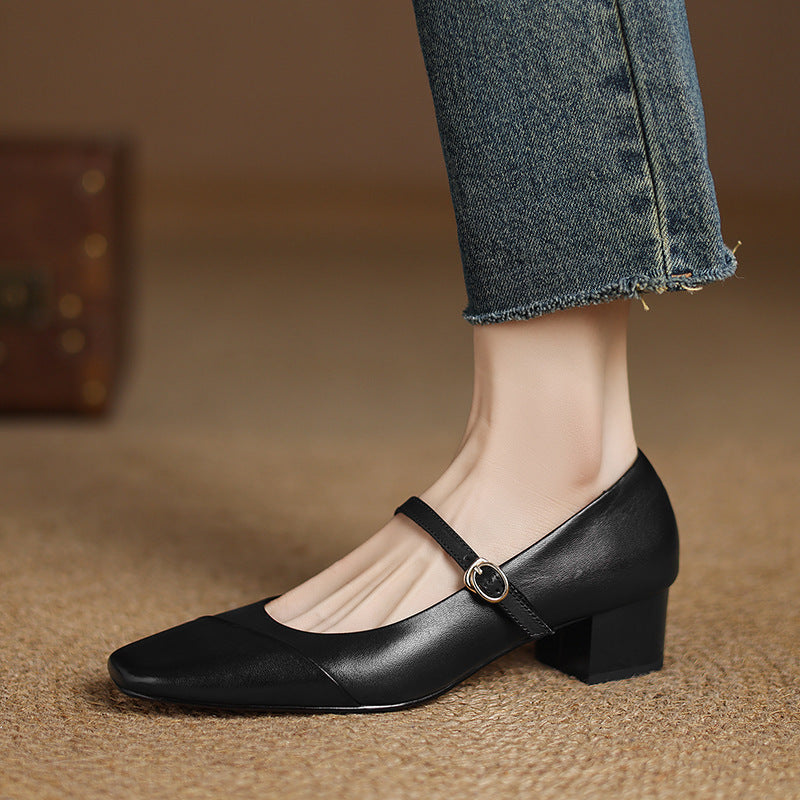 Womens Heels Genuine Leather Classic Fit