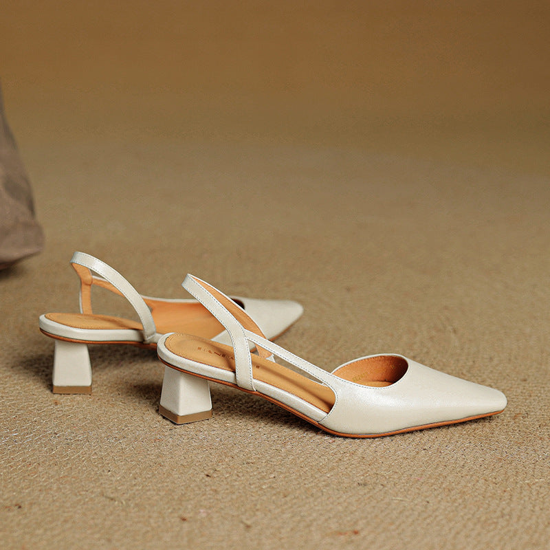 Womens Genuine Leather Heels Classic Fit