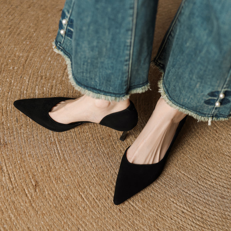 Womens Heels Genuine Leather Classic Fit