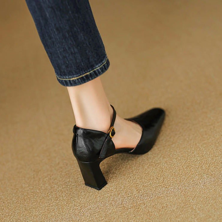 Womens Heels Genuine Leather Classic Fit