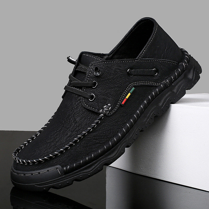 Mens Leather Shoes Genuine Leather Slip-On