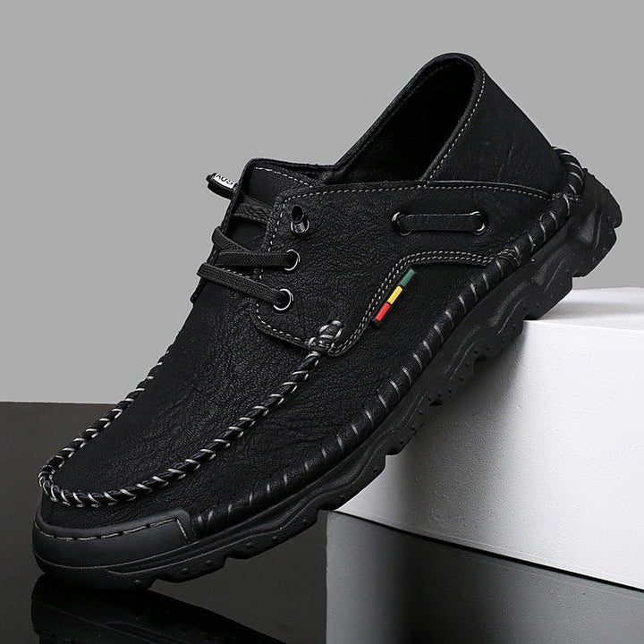 Mens Leather Shoes Genuine Leather Slip-On