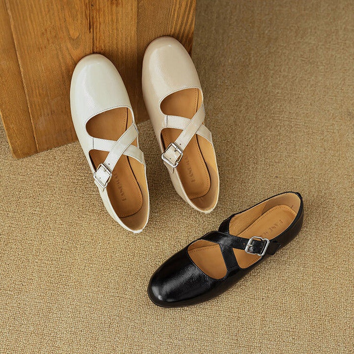 Womens Genuine Leather Shoes Classic Fit