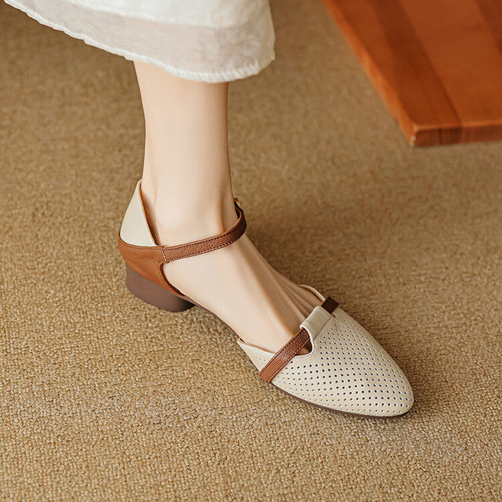Womens Genuine Leather Heels Classic Fit