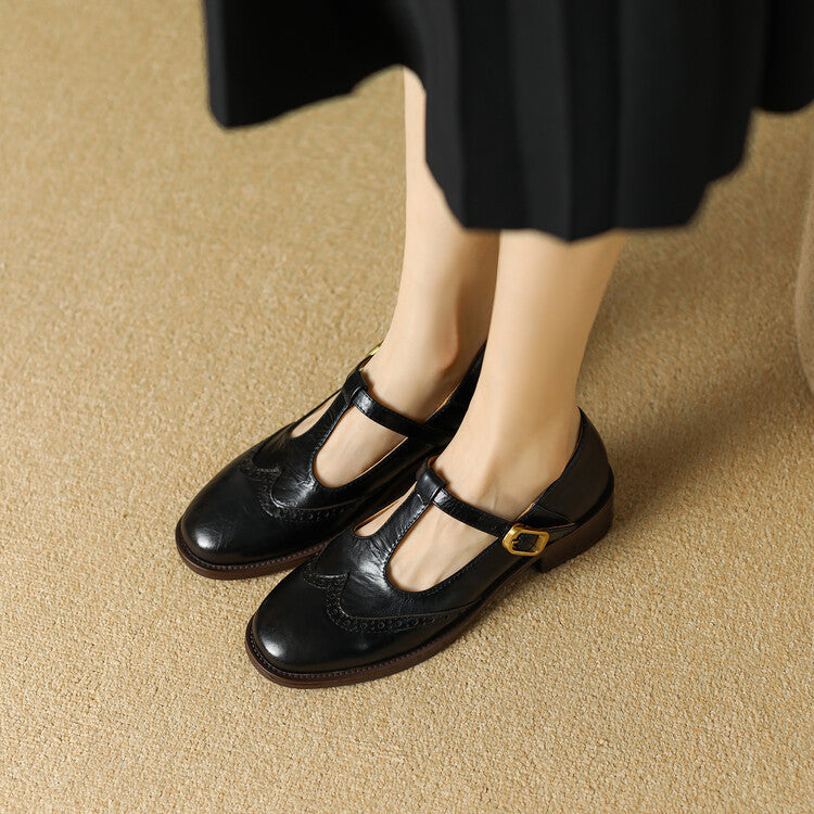 Womens Genuine Leather Shoes Classic Fit
