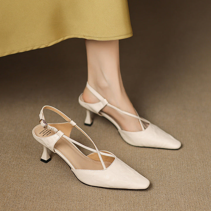 Womens Genuine Leather Heels Classic Fit