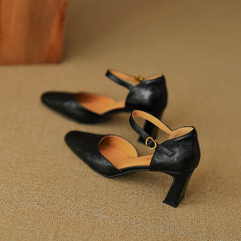 Womens Heels Genuine Leather Classic Fit
