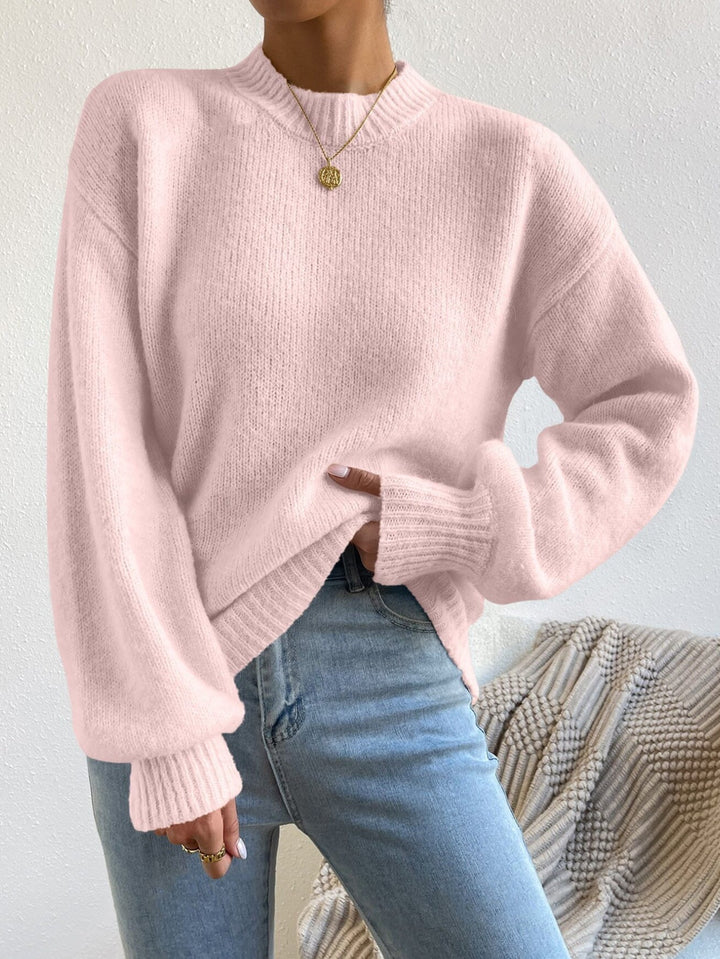 Womens Casual Crew Neck Sweater Comfortable Fit