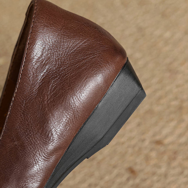Womens Genuine Leather Mules Slip-On Comfortable
