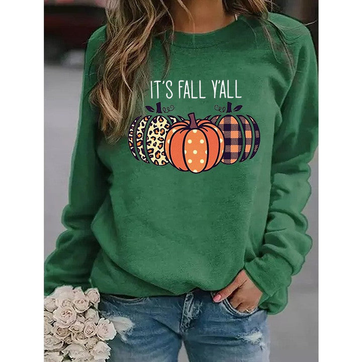 Womens Sweatshirt Cotton Graphic Relaxed Fit