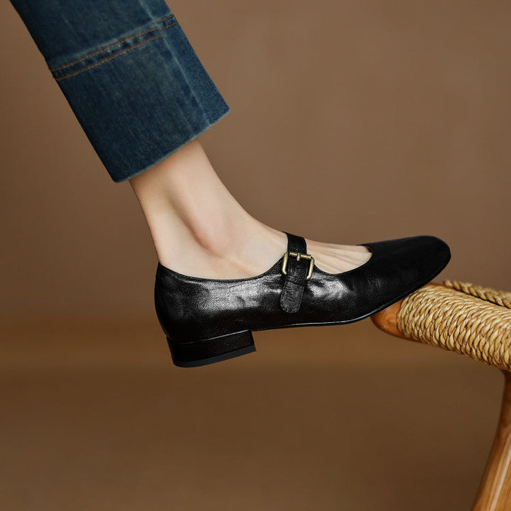 Womens Genuine Leather Shoes Classic Fit