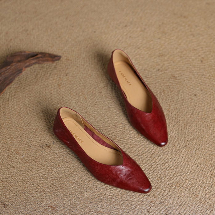 Womens Genuine Leather Mules Slip-On Comfortable