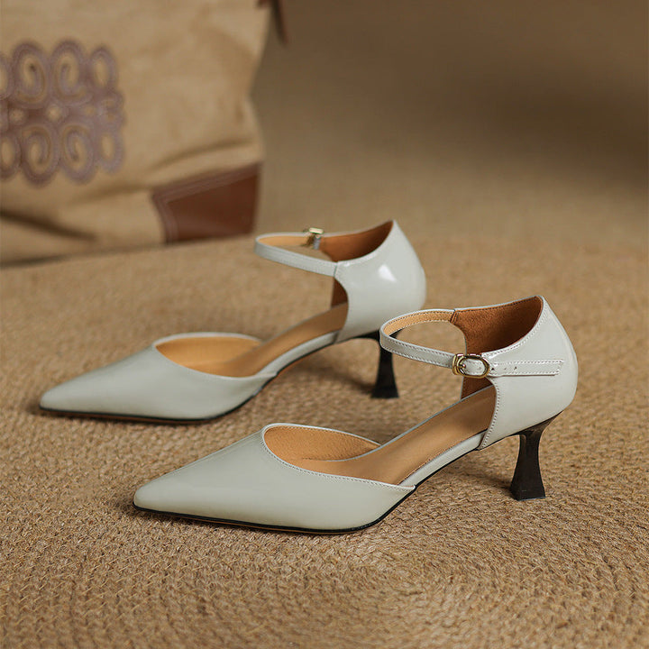 Womens Genuine Leather Heels Classic Fit