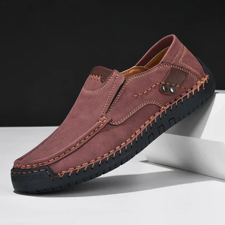 Mens Leather Shoes with Grip Sole Classic Fit