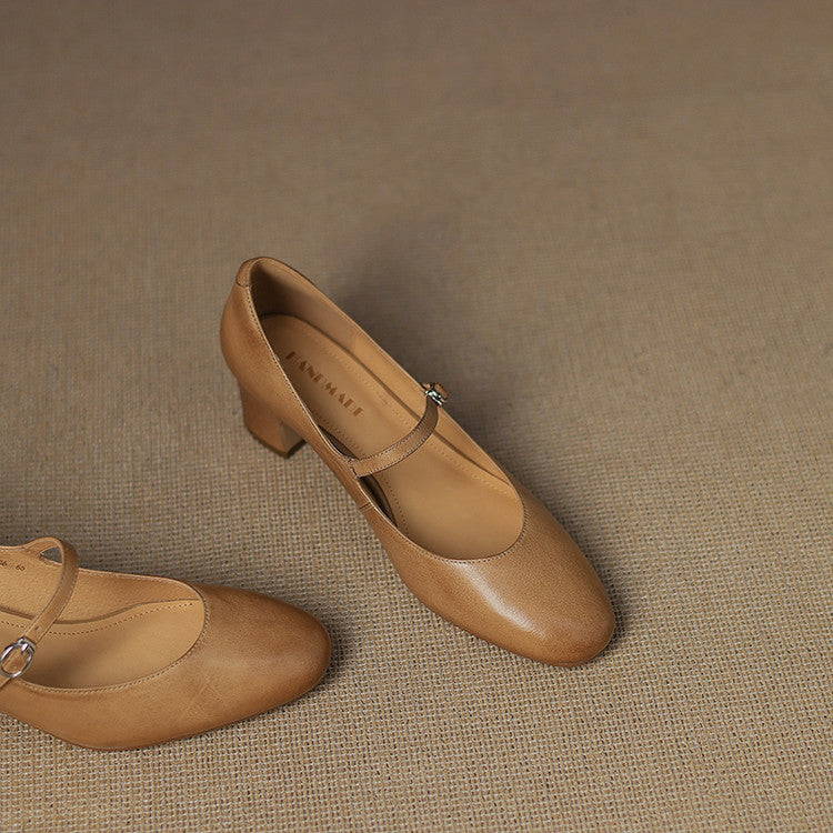 Womens Pumps Genuine Leather Classic Fit