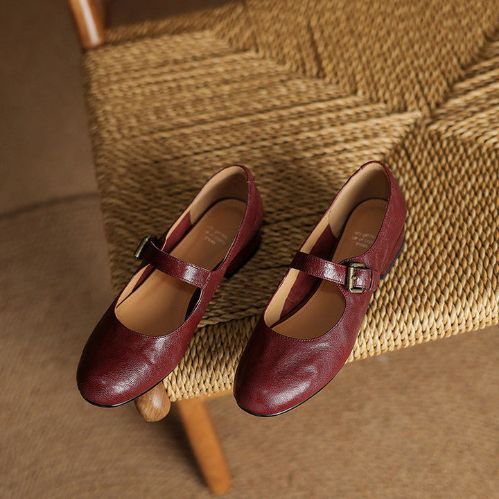 Womens Genuine Leather Shoes Classic Fit
