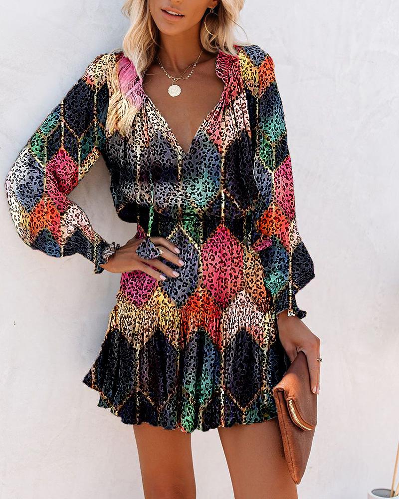 Womens Mini Dress Floral Fit