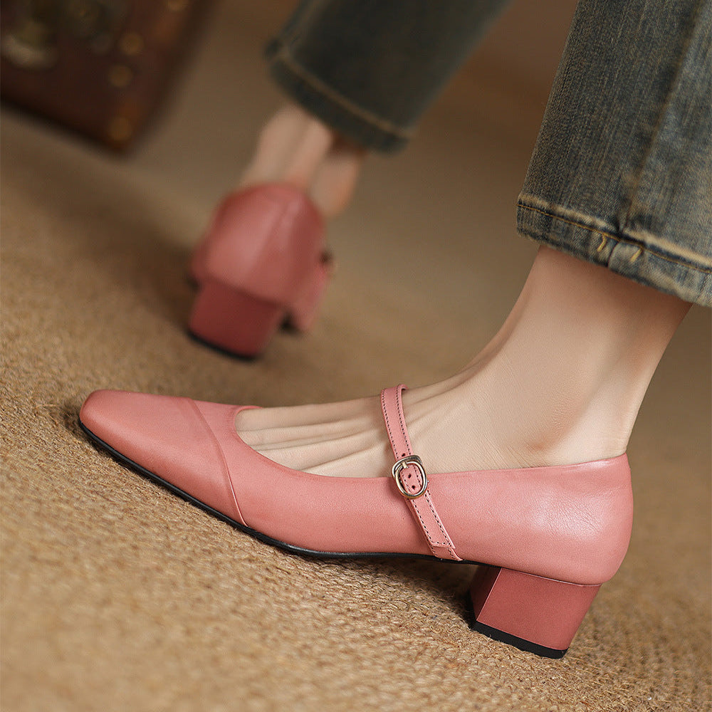 Womens Heels Genuine Leather Classic Fit