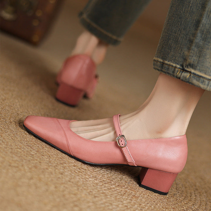 Womens Heels Genuine Leather Classic Fit