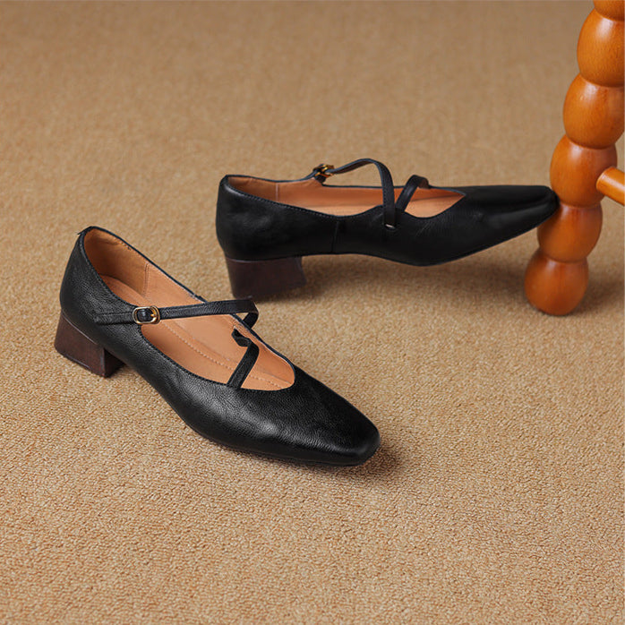 Womens Heels Genuine Leather Classic Fit