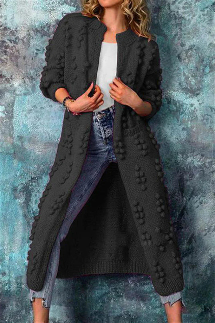 Womens Oversized Cardigan Sweater Open Front Cozy Fit - BritishMode