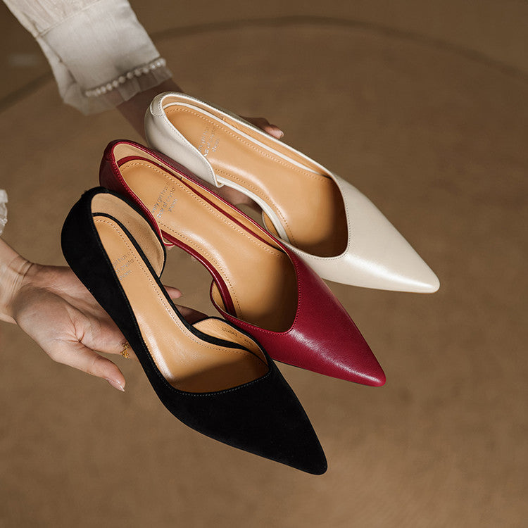Womens Heels Genuine Leather Classic Fit