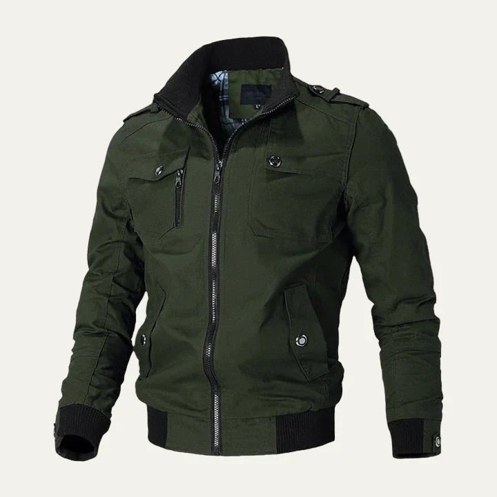 Mens Field Jacket Military Inspired Multi Pocket