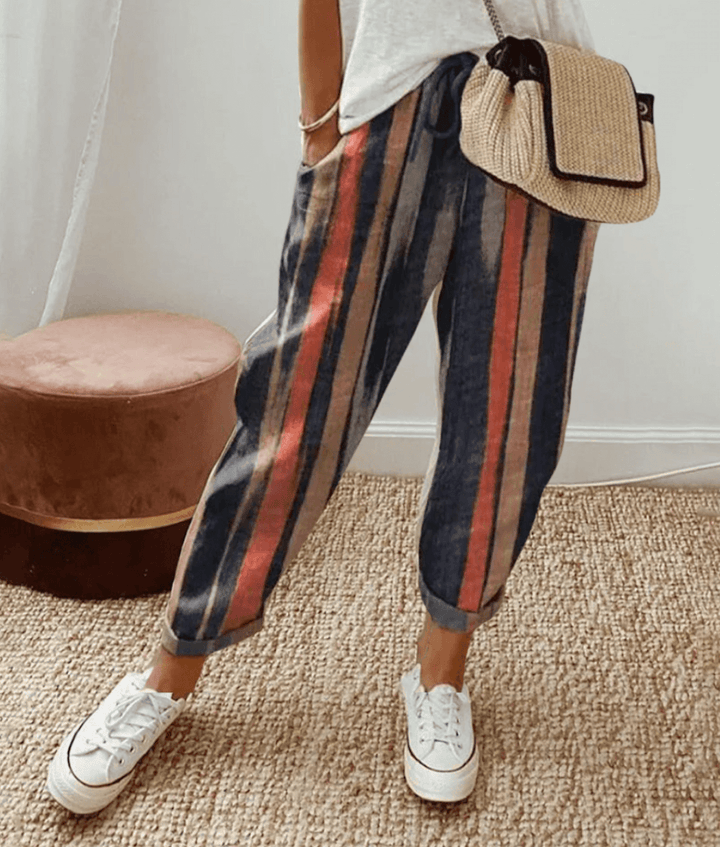 Womens Elegant Cotton and Linen Pants Relaxed Fit