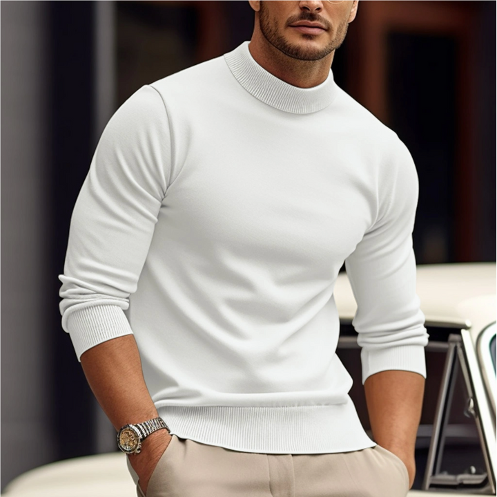 Mens Cotton Knit Sweater Soft Fabric