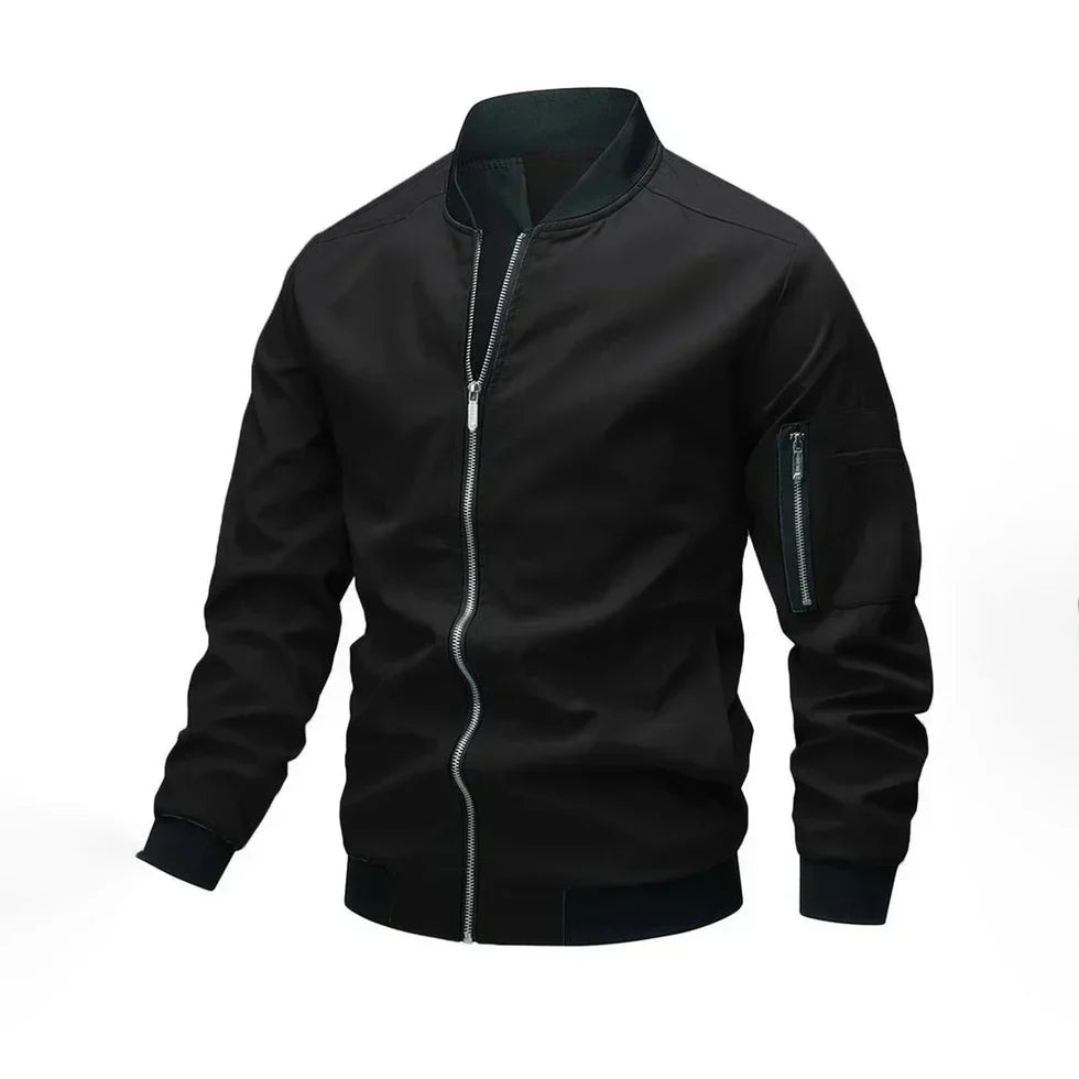 Mens Bomber Jacket Lightweight Casual Fit - BritishMode