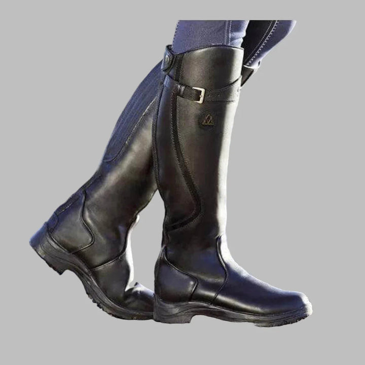 Womens Leather Horse Riding Boots Classic Fit