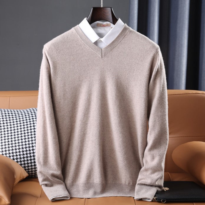 Mens Cashmere Knit Sweater Classic Fit