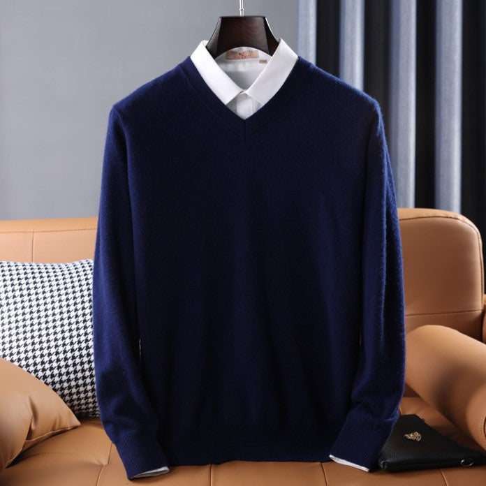 Mens Cashmere Knit Sweater Classic Fit