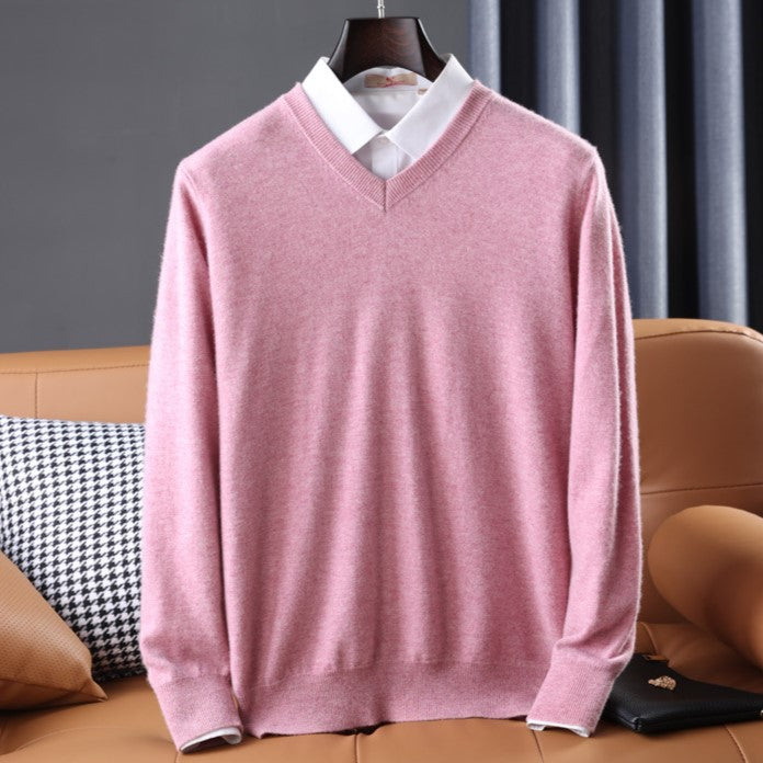 Mens Cashmere Knit Sweater Classic Fit - BritishMode