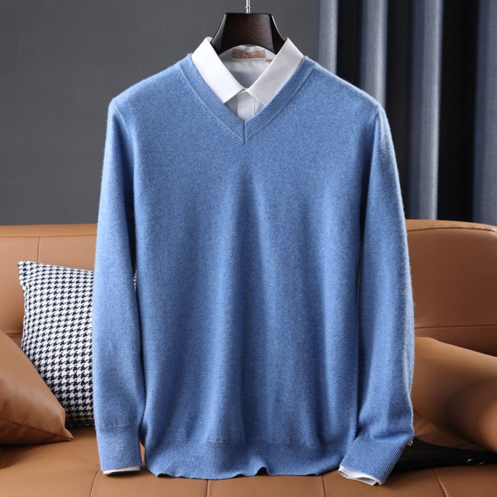 Mens Cashmere Knit Sweater Classic Fit