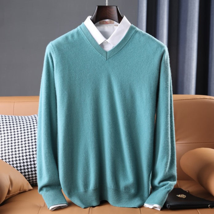 Mens Cashmere Knit Sweater Classic Fit